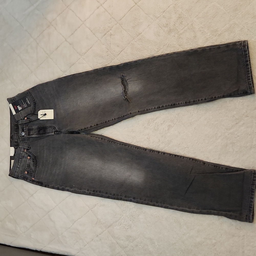 Levi's Distressed Gray Jeans